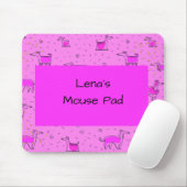 コミックドッグ付きホットピンクマウスパッド マウスパッド (マウス)