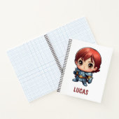 コミックナイトのパーソナライズ子供用学校用スパイラルノート ノートブック (内部)