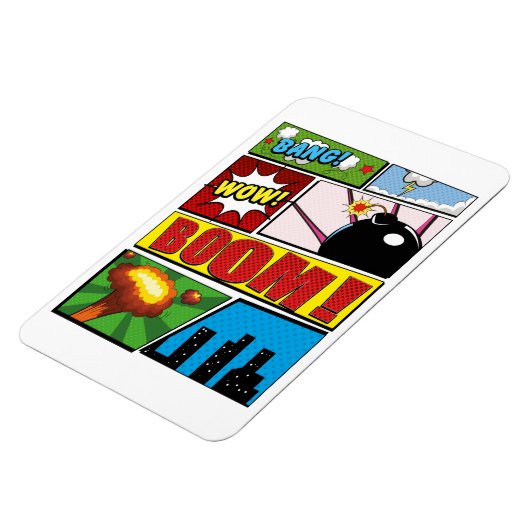 コミックブックの漫画フォント! マグネット (左側)