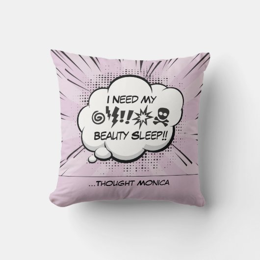 コミックブックスタイル オリジナルデザイン クッション (正面)
