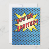 コミックブック空手パーティー招待状 招待状 (裏面)