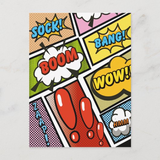 コミックブック風の漫画フォント! ポストカード (正面)
