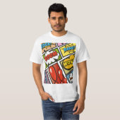 コミックブック風の漫画フォント！ Tシャツ (正面フル)
