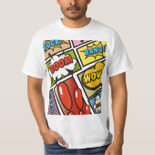 コミックブック風の漫画フォント！ Tシャツ (正面)