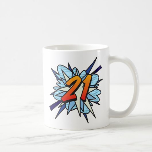 コミックブック21 ブルー コーヒーマグカップ (右)