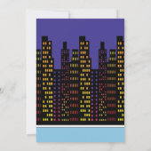 コミックブック スーパーヒーロー 誕生日 招待状 (裏面)