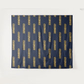 コミックブック セレブレート パターン ネイビー フォト バックドロップ タペストリー (正面(横))