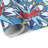 コミックブック ポップアート ヤバい ラッピングペーパー (ロールコーナー)