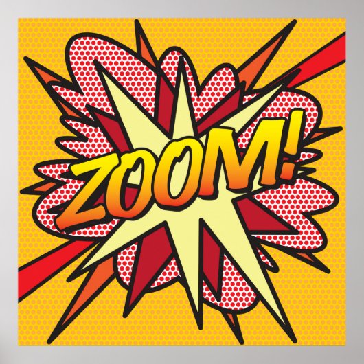 コミックブック ポップアート ZOOM ポスター (正面)