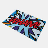 コミックブック WHAM トレンディ ファン モダン タイポグラフィック ドアマット (アングル)