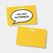 コミックポップアートのスピーチバブル バッジ (表裏)