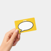 コミックポップアートのスピーチバブル バッジ (手持ち)
