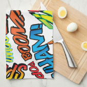 コミックポップアートサウンド キッチンタオル (四つ折り)