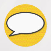 コミックポップアート スピーチバブル ラベル (デザイン2)