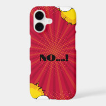 コミックポップスタイルの面白い引用 iPhone 17 カバー – NO…!
