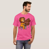 コミックライオンがピアノを演奏 Tシャツ (正面フル)