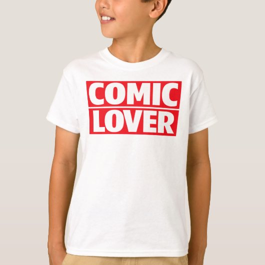 コミックラバー ボールドデザイン Tシャツ (正面)