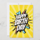 コミックレトロお誕生日おめでとう! 招待状 (正面)