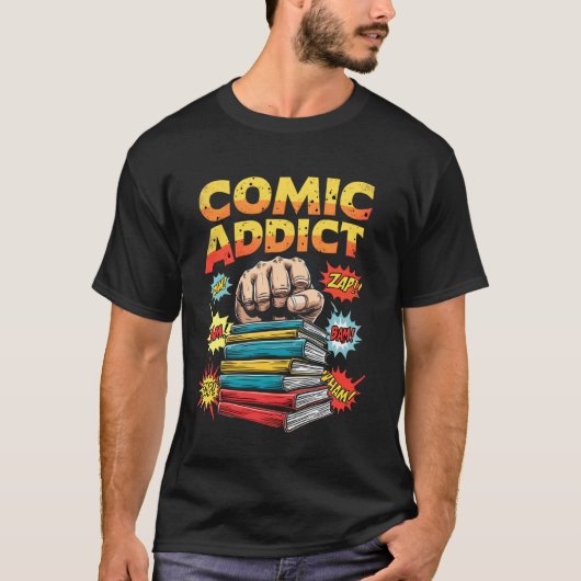 コミック中毒大胆レトロ Tシャツ (正面)