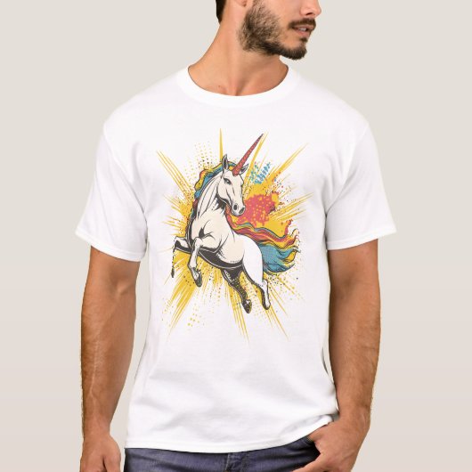 コミック爆発ユニコーン (1) Tシャツ (正面)