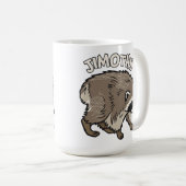 コミック風のアライグマのデザイン コーヒーマグカップ (正面右)