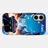 コミック風のスピード感あふれるカスタマイズ車デザイン Case-Mate iPhoneケース (裏面 (横))