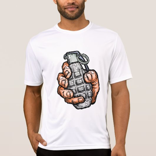 コミック風の手榴弾 Tシャツ (正面)