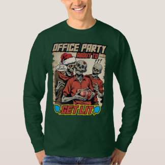 コミック風クリスマスゾンビブレイン柄のユガミスウェット Tシャツ