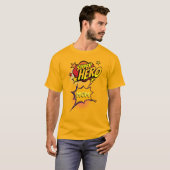 コミック風スーパーヒーローママ Tシャツ (正面フル)