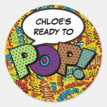 コミック風ベビーシャワースプリンクル準備完了 POP