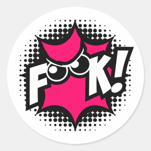 コミック風F**K! ラウンドシール (正面)