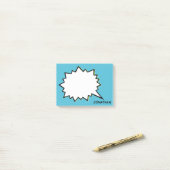 コミック スピーチ バブル 個人用 カスタム カラー ポストイット (デスク上)