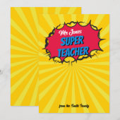 コミック スーパー ティーチャー ギフト ヴァウチャー カード ホルダー (正面/裏面)