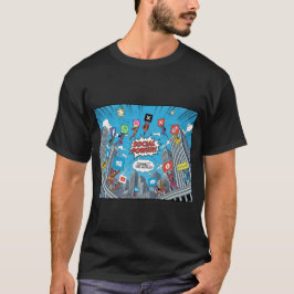 コミック ソーシャルメディア Tシャツ