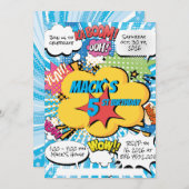 コミック バースデー インビテーション (正面/裏面)