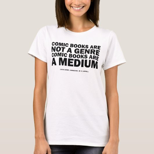 コミック・ブックはジャンルではない Tシャツ (正面)
