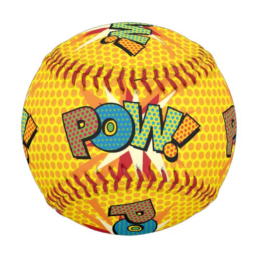 コミック・ブック・ポップアート KA-POW 野球ボール (正面)