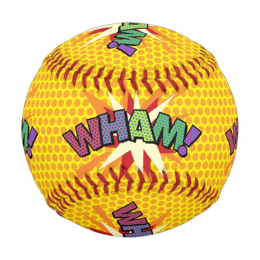 コミック・ブック・ポップアート WHAM! 野球ボール (正面)