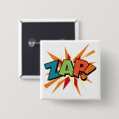 コミック・ブック・ポップアート ZAP! 缶バッジ (正面&裏面)