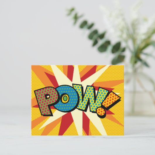 コミック・ブック・ポップ・アート POW 案内ポストカード (スタンド正面)