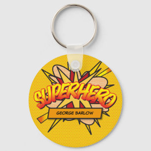 コミック・ポップアートのカスタムSUPERHERO キーホルダー