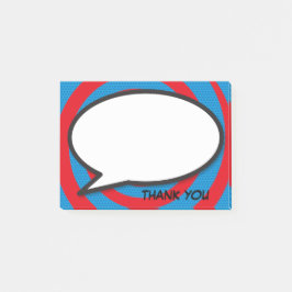コミック・ポップアートの吹き出しで「ありがとう」 ポストイット