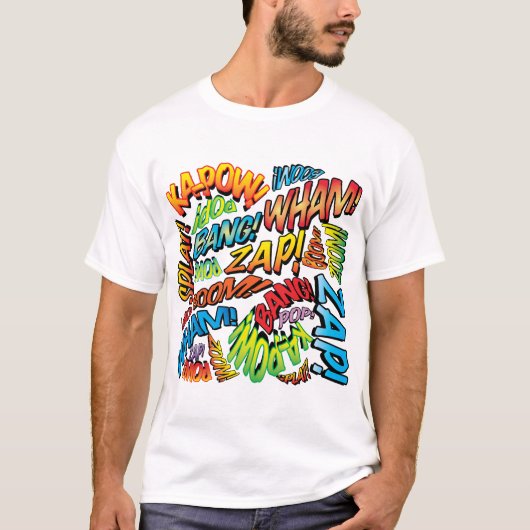 コミック・ポップアートの音 Tシャツ (正面)