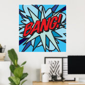 コミック・ポップアート BANG ポスター (ホームオフィス)