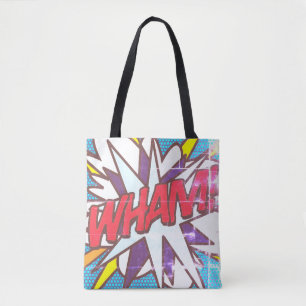 コミック・ポップアート WHAM! BANG! レトロ トートバッグ