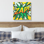 コミック・ポップアート ZAP キャンバスプリント (インサイチュ (寝室))
