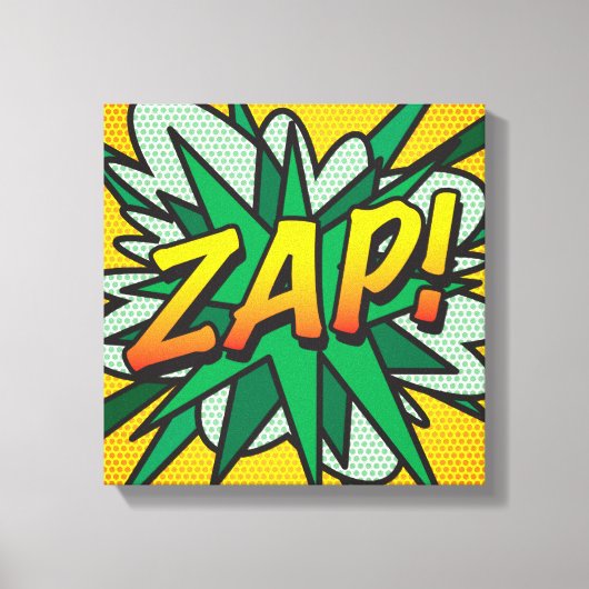 コミック・ポップアート ZAP キャンバスプリント (正面)