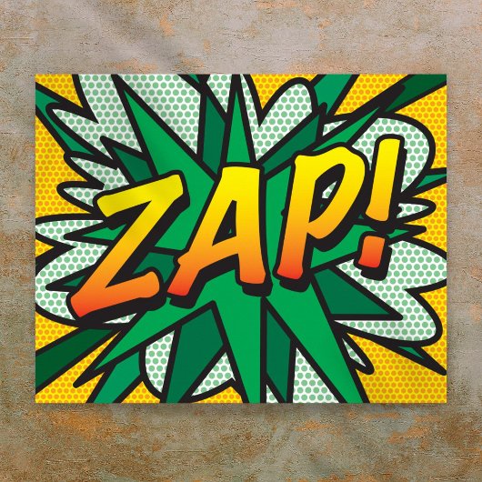 コミック・ポップアート ZAP スーパーヒーロー ポスター