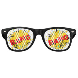 コミック ポップ アート レッド イエロー BANG 遊び心あふれるユーモアグッズ   レトロサングラス