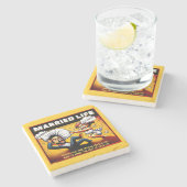 コミック 結婚生活 , カスタマイズ可能な名前 ストーンコースター (横)